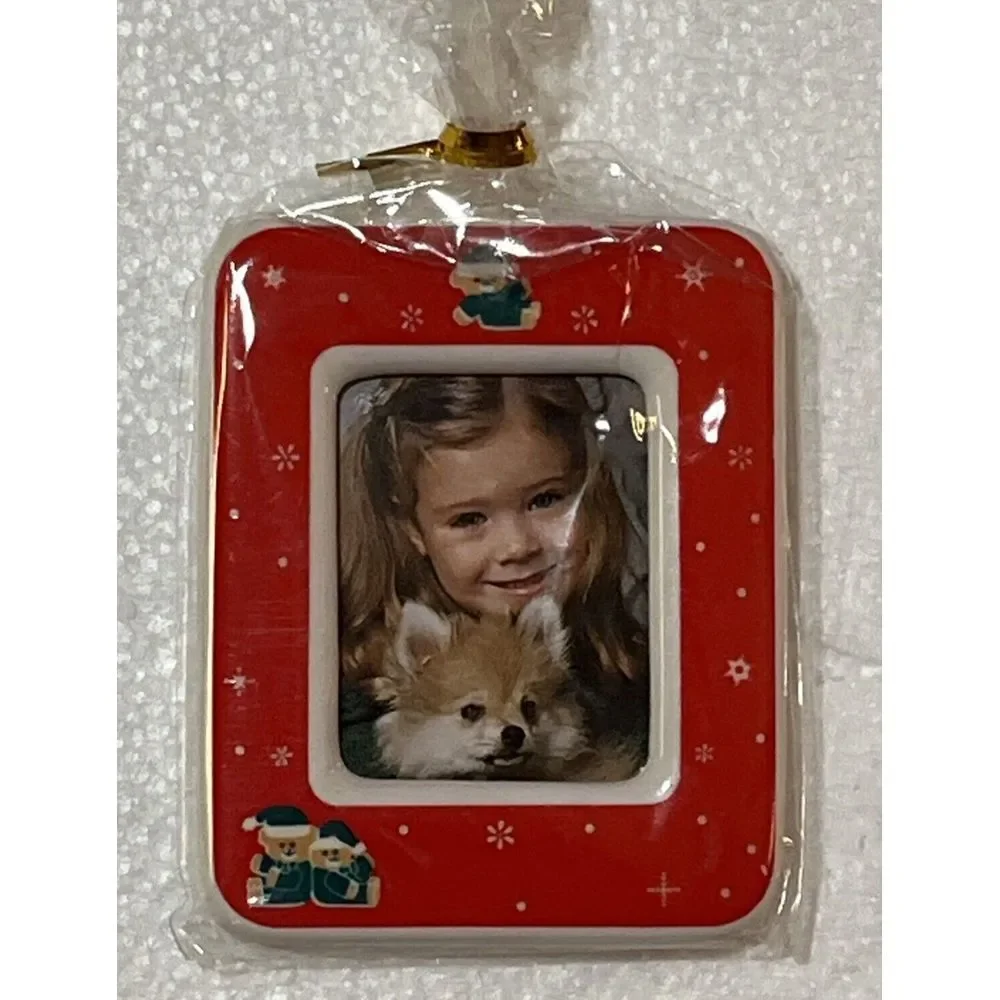 Christmas Angels & Bears Mini Magnetic‎ Ceramic Picture / Photo Frame - 3 Set